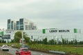 Leroy Merlin store, large sign. French retail company, home goods store in Vienne.