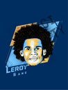 German footballer Leroy Sane digital art Royalty Free Stock Photo