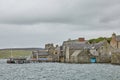 Lerwick town center under cloudy sky, Lerwick, Shetland Islands, Scotland, United Kingdom Royalty Free Stock Photo