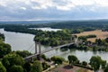 Les Andelys at the  banks of river Seine Royalty Free Stock Photo