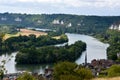 Les Andelys at the  banks of river Seine Royalty Free Stock Photo