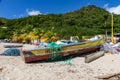 Les Anses d`Arlet, Martinique - Fishermen boat on the beach