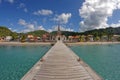 Les Anses d`Arlet - Martinique - View to the city and the church from the pier