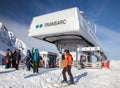 Upper station of transarc cable car at Col de la Chal