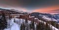 Les Arcs sunrise Royalty Free Stock Photo