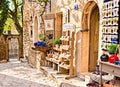 The souvenir shop in Les Baux de Provence, France Royalty Free Stock Photo