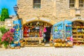 LES BAUX DE PROVENCE, JUNE 21, FRANCE 2017: View of a narrow street in the historical center of Les Baux de Provence, France