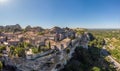 Les Baux de Provence village on the rock formation and its castle. France, Europe Royalty Free Stock Photo