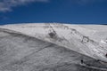 Les deux Alpes snowsports resort with year-round snow covering and skiable glacier at 3600 m altitude in summer Royalty Free Stock Photo