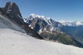 Les Drus and Mont Blanc