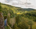 Les Echelles de Rochehaut hike in region Bouillon, Wallonia, Belgium. Semois valley view Royalty Free Stock Photo