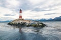 Les Eclaireurs lighthouse on Beagle Channel, Ushuaia - Argentina Royalty Free Stock Photo