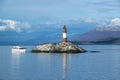 Les eclaireurs lighthouse, ushuaia, argentina Royalty Free Stock Photo