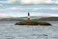 Les Eclavireurs Lighthouse, Beagle Channel, Tierra del Fuego Royalty Free Stock Photo