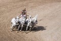 Roman chariot race show at Puy du Fou in France