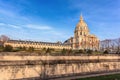 Les Invalides is a complex of museums and monuments in Paris, military history of France. Most notably, the tomb of Napoleon Royalty Free Stock Photo