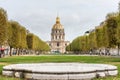 Les Invalides formally The National Residence of the Invalids, a complex of buildings in the 7th arrondissement of Paris, France, Royalty Free Stock Photo