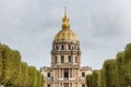 Les Invalides formally The National Residence of the Invalids, a complex of buildings in the 7th arrondissement of Paris, France, Royalty Free Stock Photo