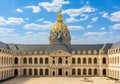Les Invalides (National Residence of the Invalids) courtyard in Paris, France