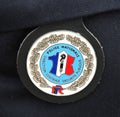 Les Mureaux, - april 8 2016 : close up of policeman uniform