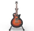Les Paul Guitar on a stand - front view Royalty Free Stock Photo
