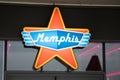 memphis retro restaurant logo text and brand star sign authentic American