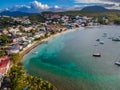 Aerial view of Anse Mitan Royalty Free Stock Photo