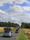 Row of Technical Vehicles - Le Tour de France 2021