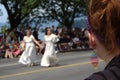Lesbian Brides, Vancouver Gay Pride Parade Royalty Free Stock Photo