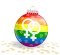 Lesbian Christmas Ball Royalty Free Stock Photo