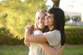 Lesbian couple hugging Royalty Free Stock Photo