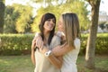 Lesbian couple hugging Royalty Free Stock Photo