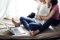 Lesbian Couple Together Indoors Concept Royalty Free Stock Photo