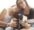 Lesbian Couple Together Indoors Concept Royalty Free Stock Photo