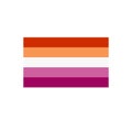 Lesbian flag flat icon, vector illustration