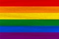 Lesbian, gay, bisexual, transgender LGBT pride flag. Rainbow fla Royalty Free Stock Photo