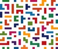 Lesbian Gay Love Pride Rainbow Tetris Pattern