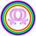 Lesbian Love Circular Logo