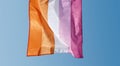 Lesbian pride flag waving in the wind