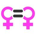 Lesbian Relation Symbol Flat Icon