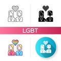 Lesbian relationship logo icon Royalty Free Stock Photo