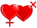 Lesbian Symbol - Heart