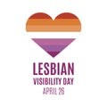 Lesbian Visibility Day vector