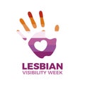 Lesbian Visibility Week vector illustration