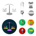 Lesbians, dress, balls, gay parade. Gay set collection icons in monochrome,flat style vector symbol stock illustration