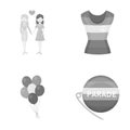 Lesbians, dress, balls, gay parade. Gay set collection icons in monochrome style vector symbol stock illustration web.