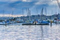 Leschi Marina Moored Boats Royalty Free Stock Photo