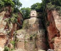 Leshan Giant Buddha, Chengdu, China Royalty Free Stock Photo