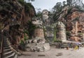 The Leshan Giant Buddha at Chengdu, China Royalty Free Stock Photo