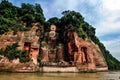 Leshan Giant Buddha is a mountain Royalty Free Stock Photo